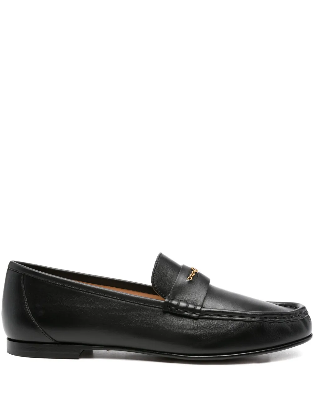 Chloé Leather Penny Loafers In Black