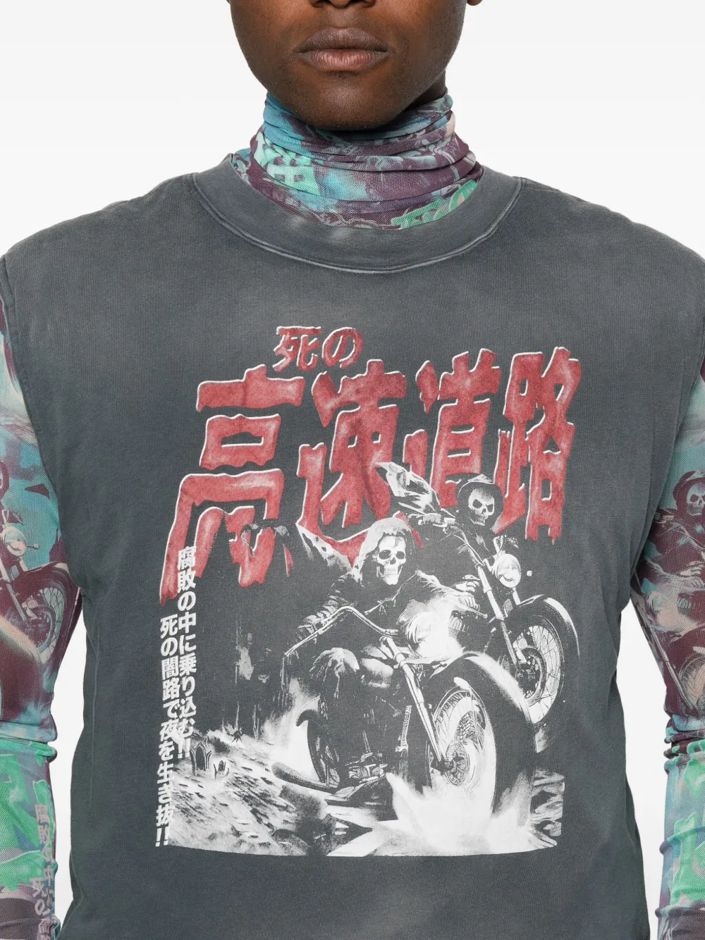 Lựu Đạn Ghost Riders Sweatshirt In Gray