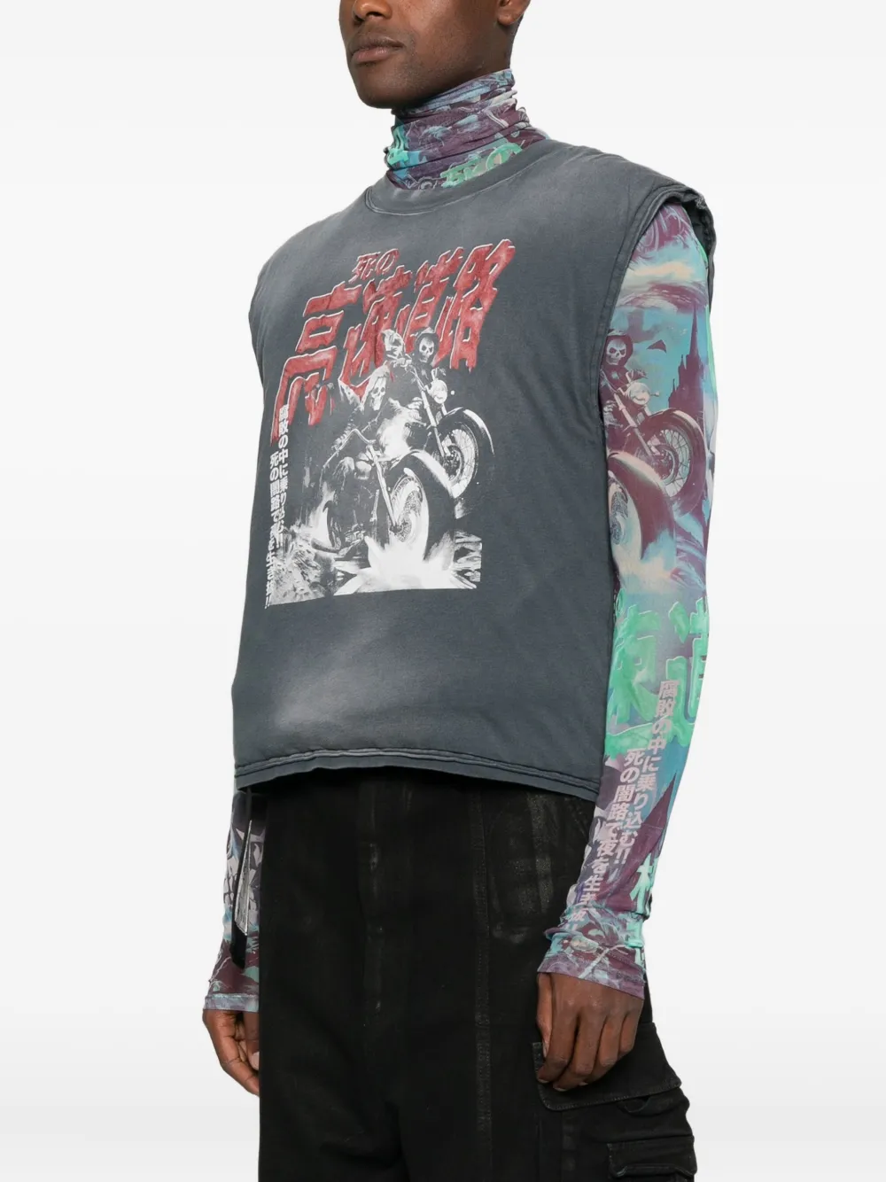 Lựu Đạn Ghost Riders Sweatshirt In Gray