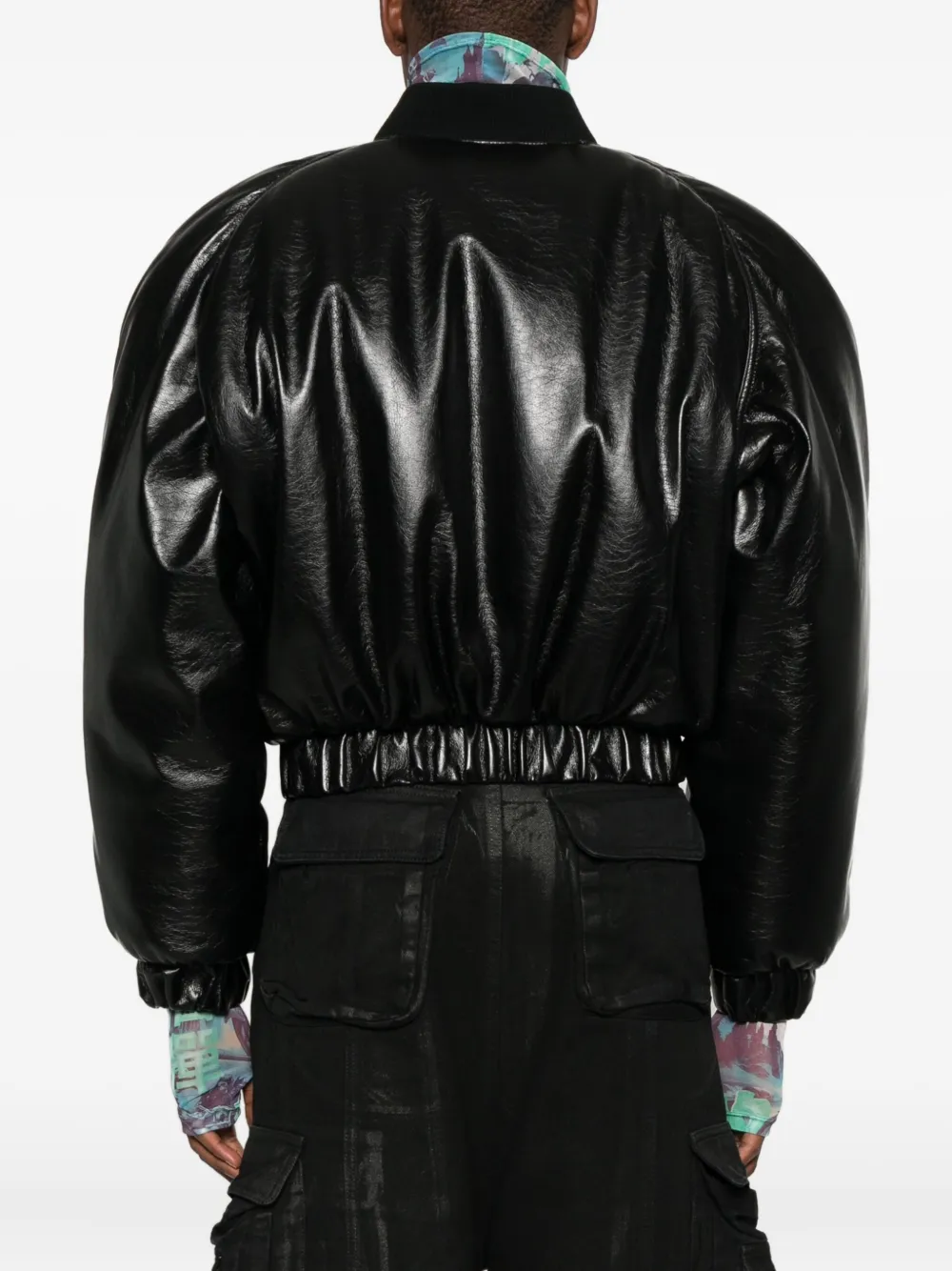 Lựu Đạn Zip-up Bomber Jacket In Black