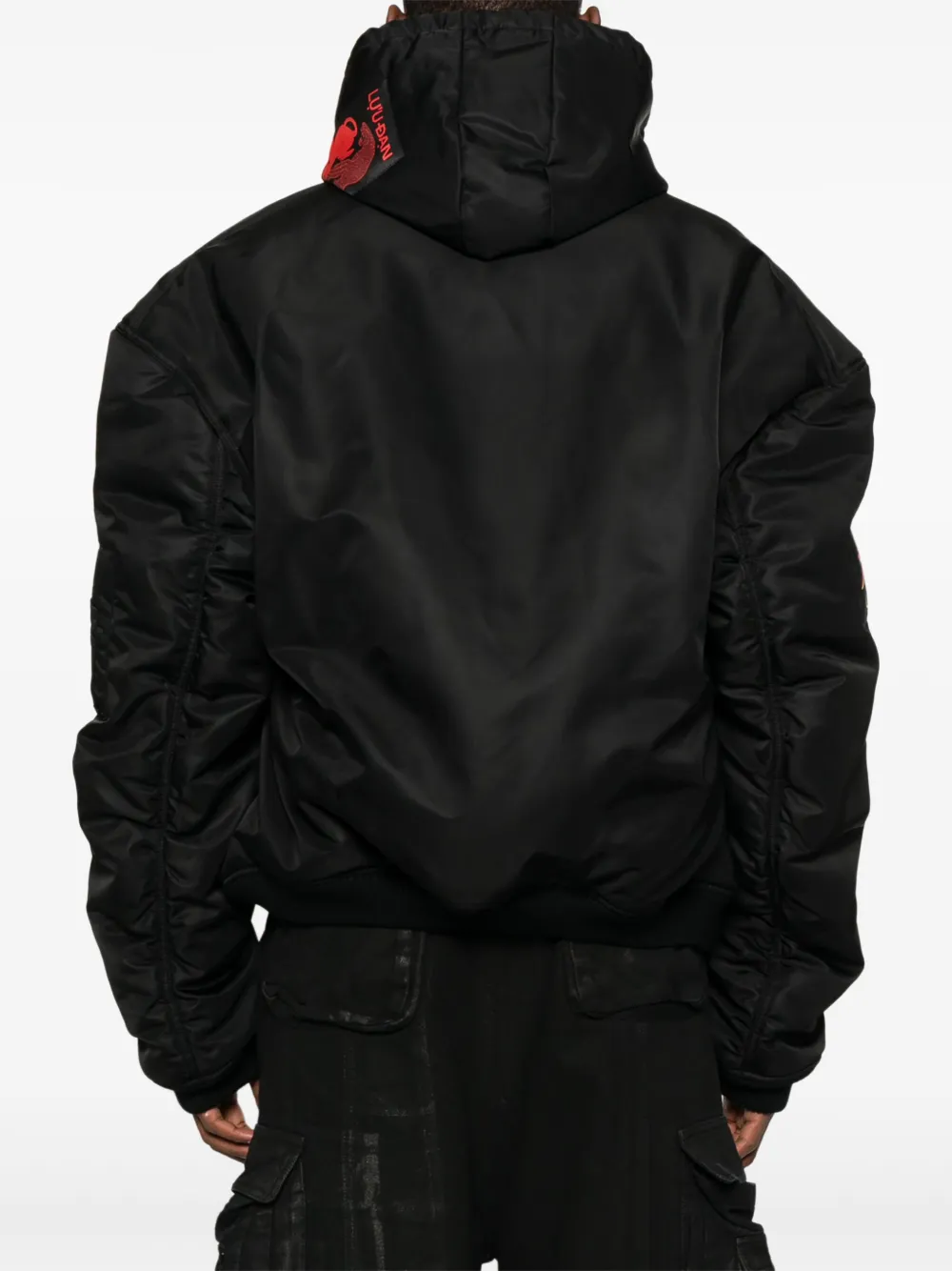 Lựu Đạn Hooded Bomber Jacket In Black