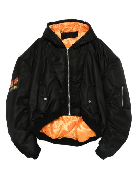 LỰU ĐẠN hooded bomber jacket