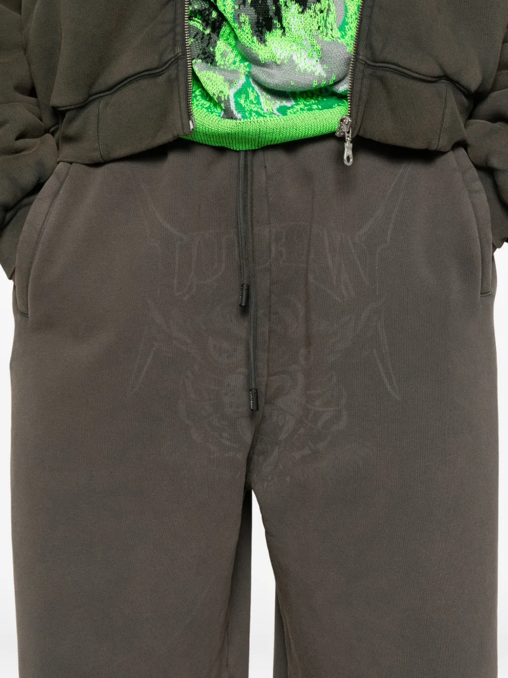 Lựu Đạn Bontan Raw-cut Fleece Track Pants In Gray