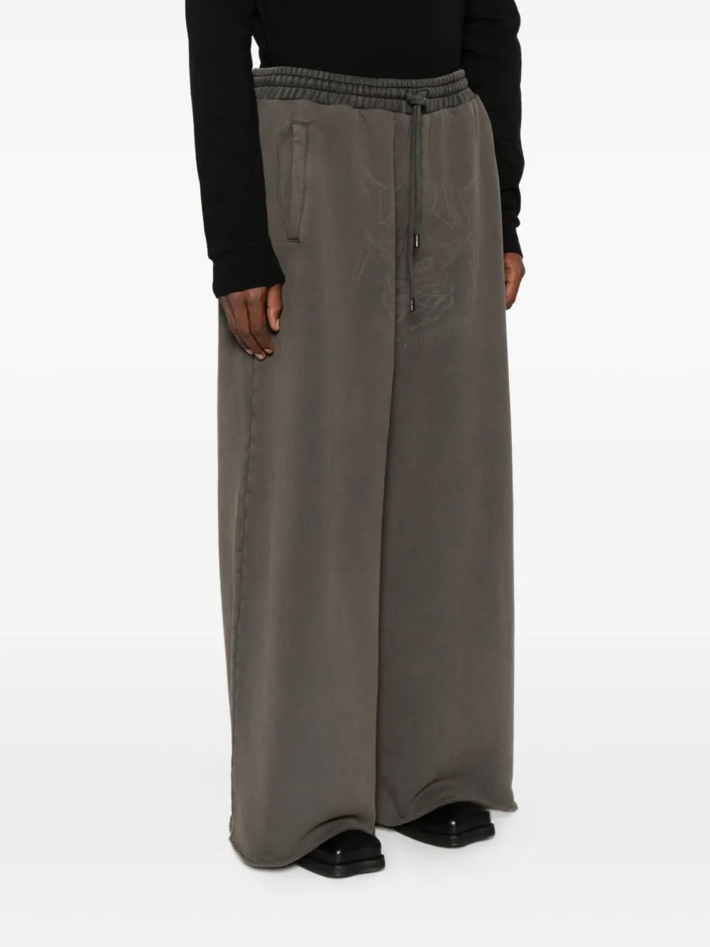 Lựu Đạn Bontan Raw-cut Fleece Track Pants In Gray