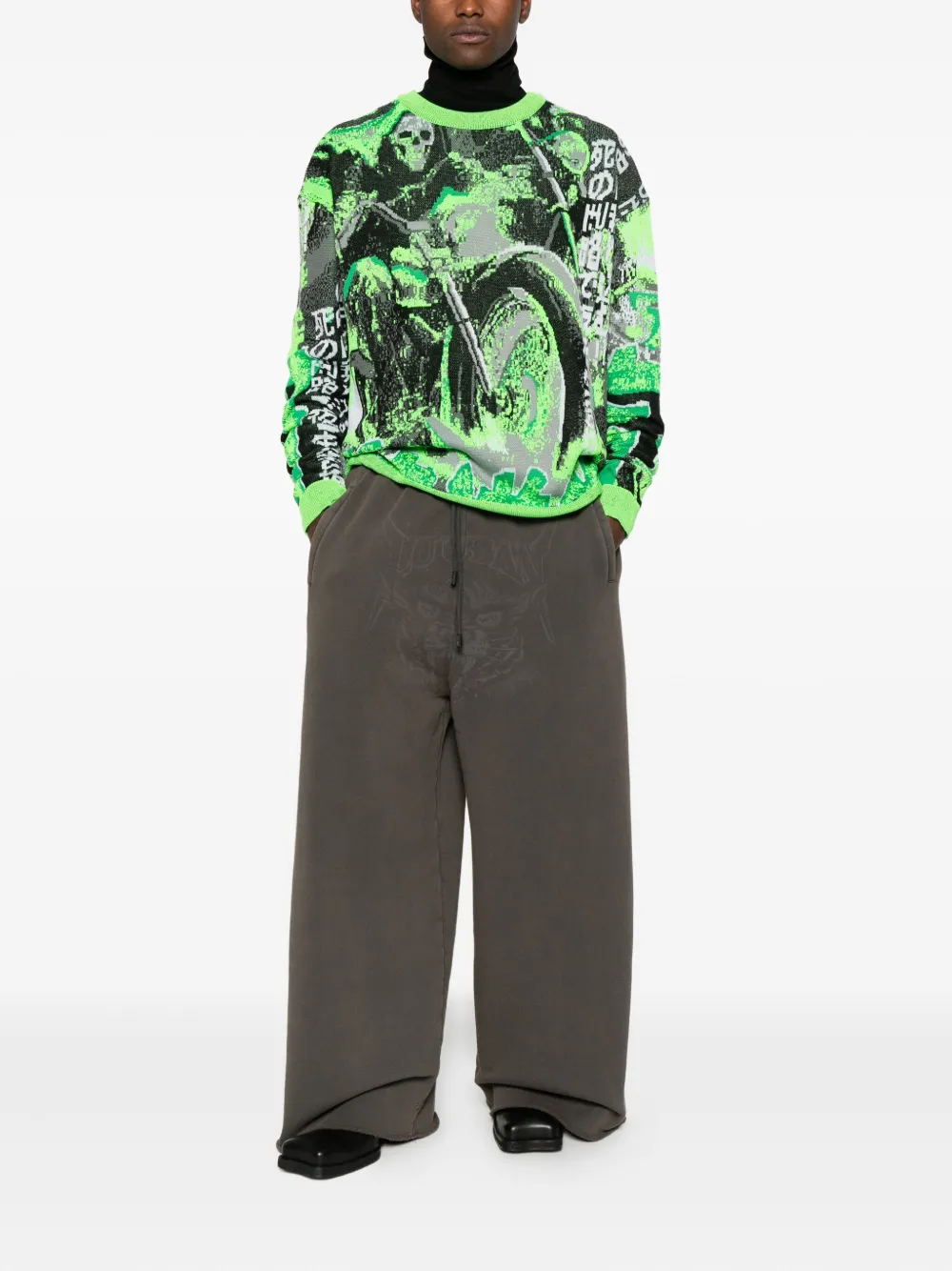 LỰU ĐẠN Grim Reaper jacquard sweater | Knitted Sweaters | Image 2