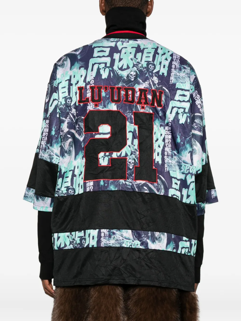  LỰu ĐẠn Ghost Rider Hockey Jersey - Blue 