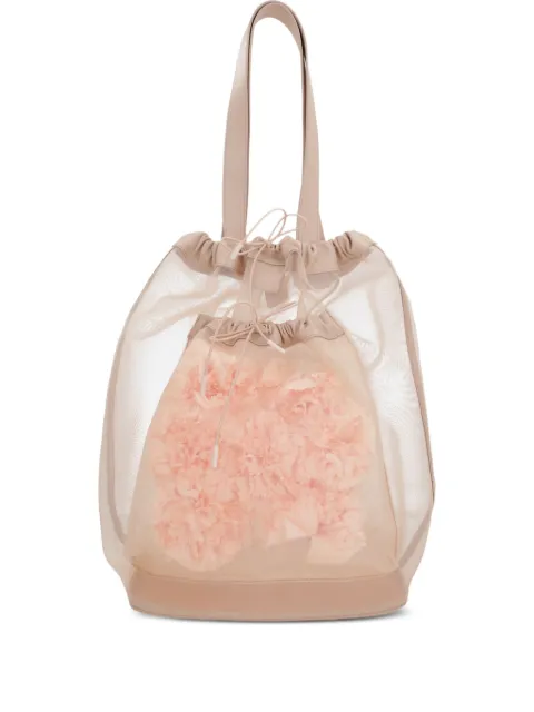 Simone Rocha mesh drawstring tote bag