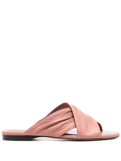 Paris Texas leather slides