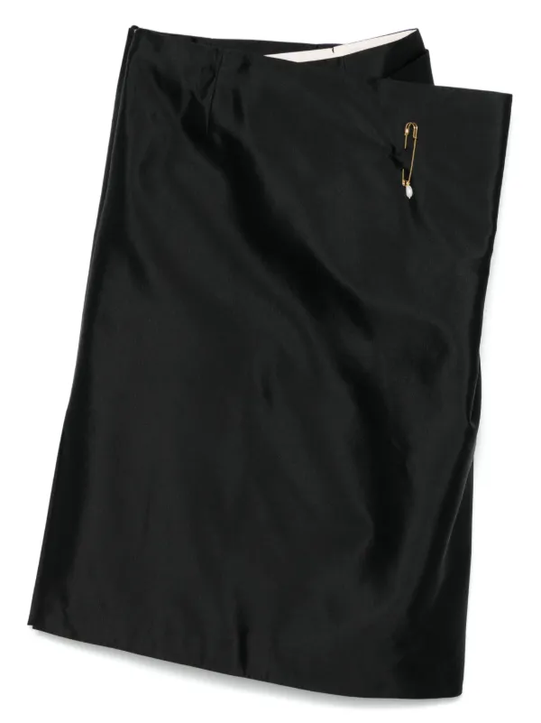 Carven Fold Front スカート | ブラック | FARFETCH JP