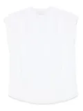 Genny cap-sleeve blouse - White