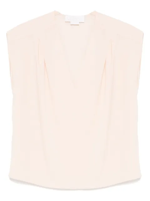 Genny cap-sleeve blouse