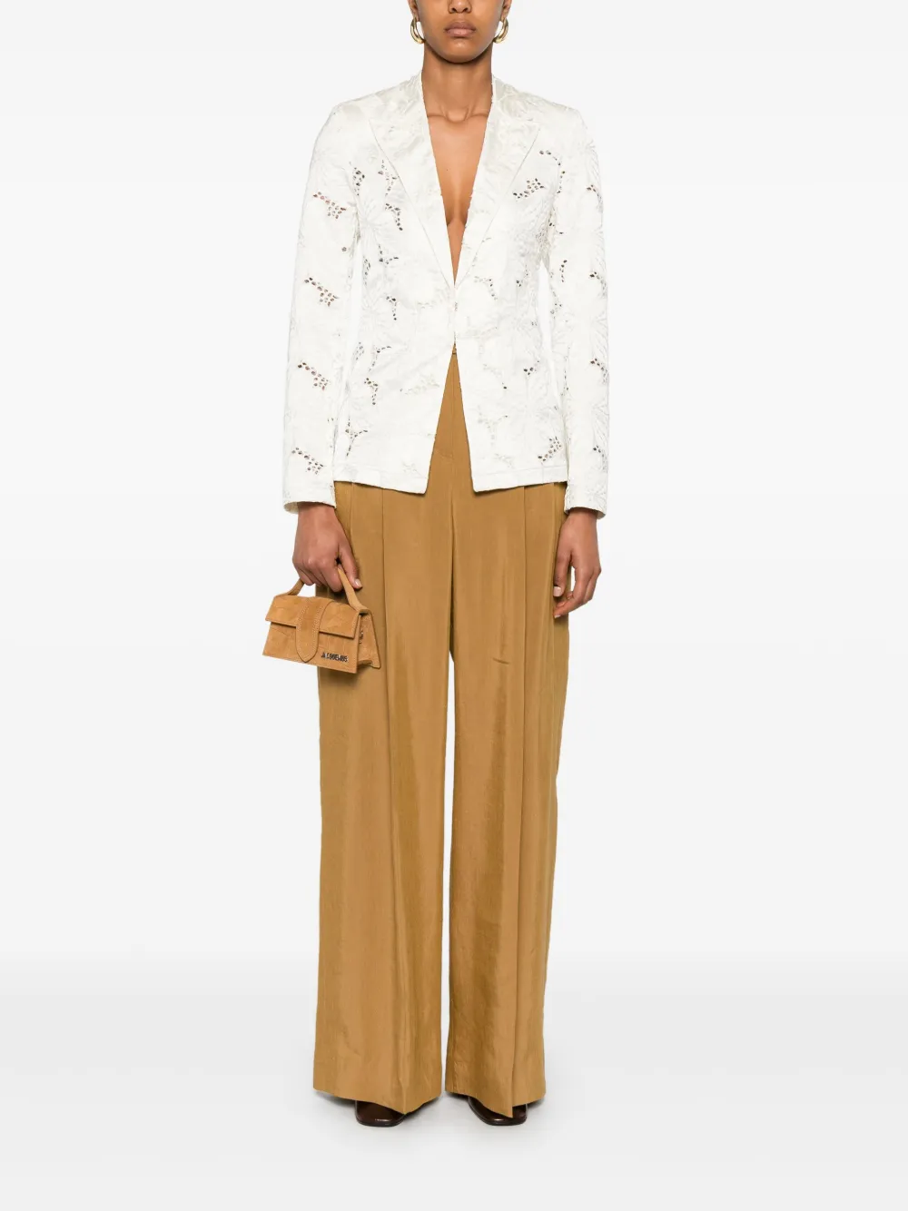 GENNY FLORAL-EMBROIDERED BLAZER