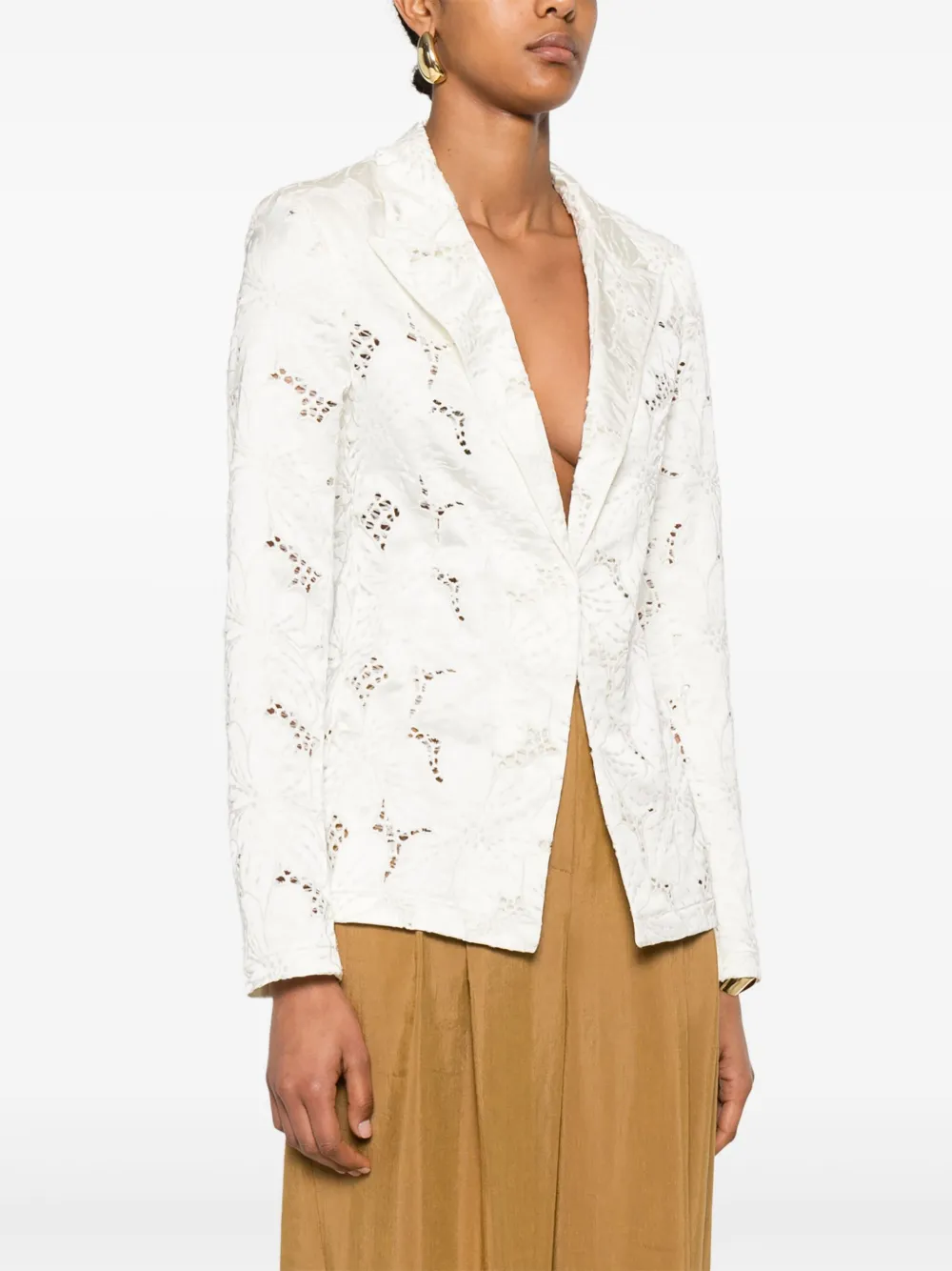 GENNY FLORAL-EMBROIDERED BLAZER