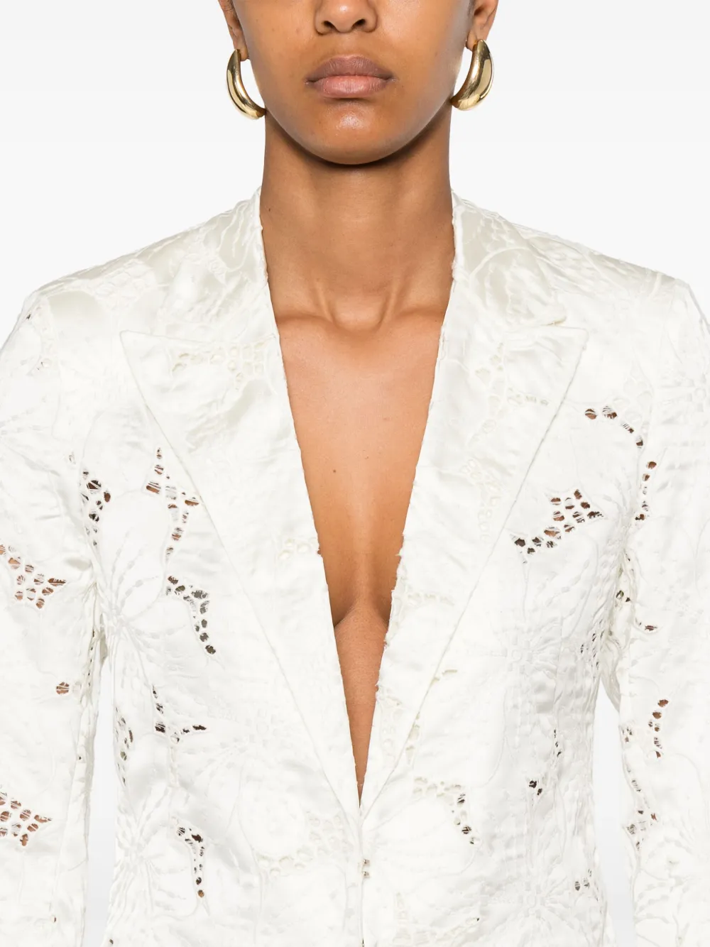 GENNY FLORAL-EMBROIDERED BLAZER