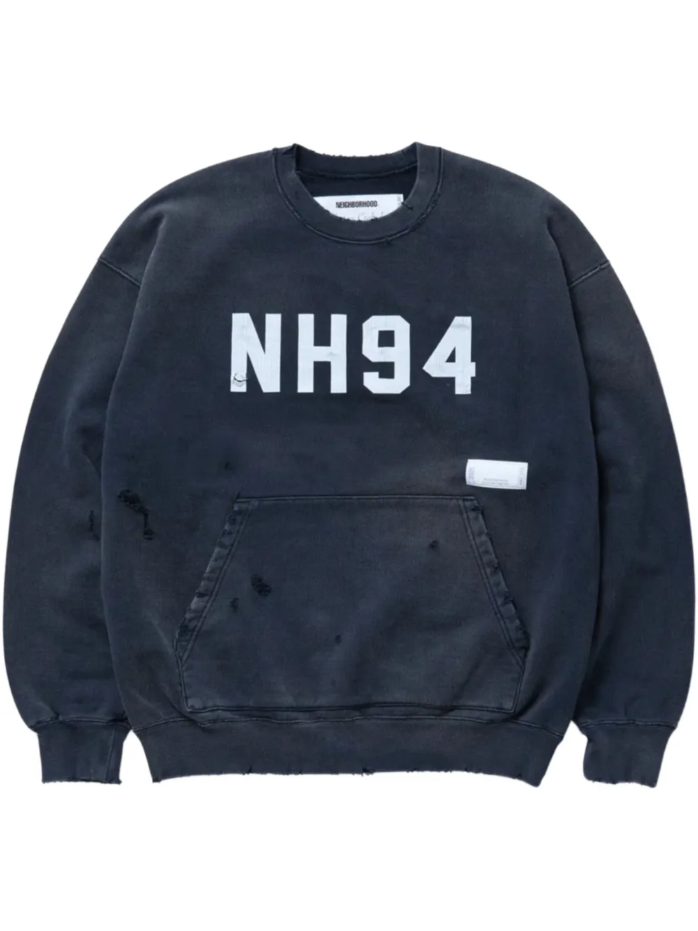 distressed-effect sweatshirt