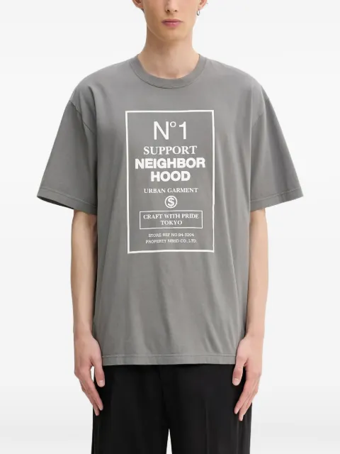Neighborhood slogan-print T-shirt