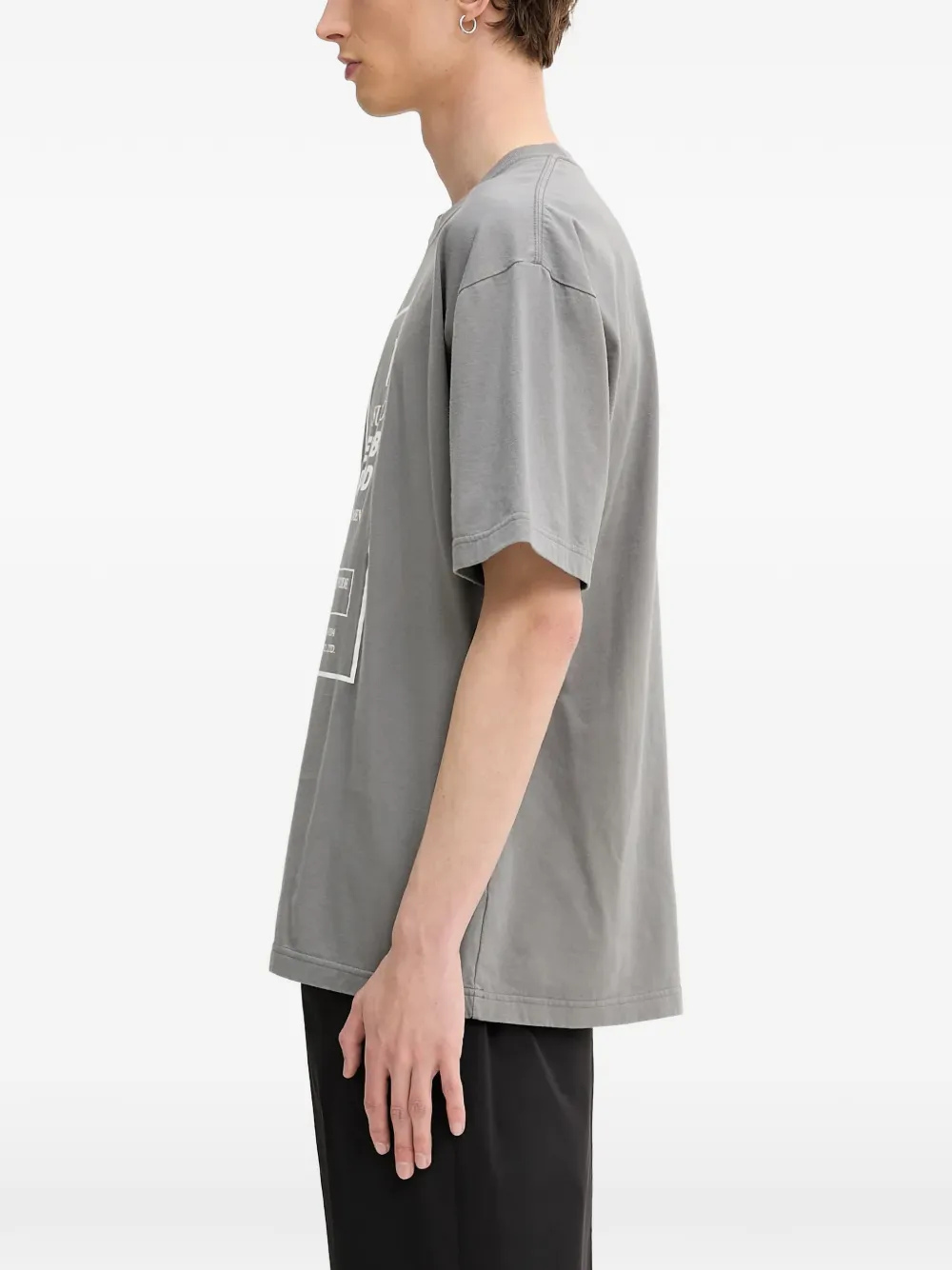 Neighborhood T-shirt met tekst Grijs