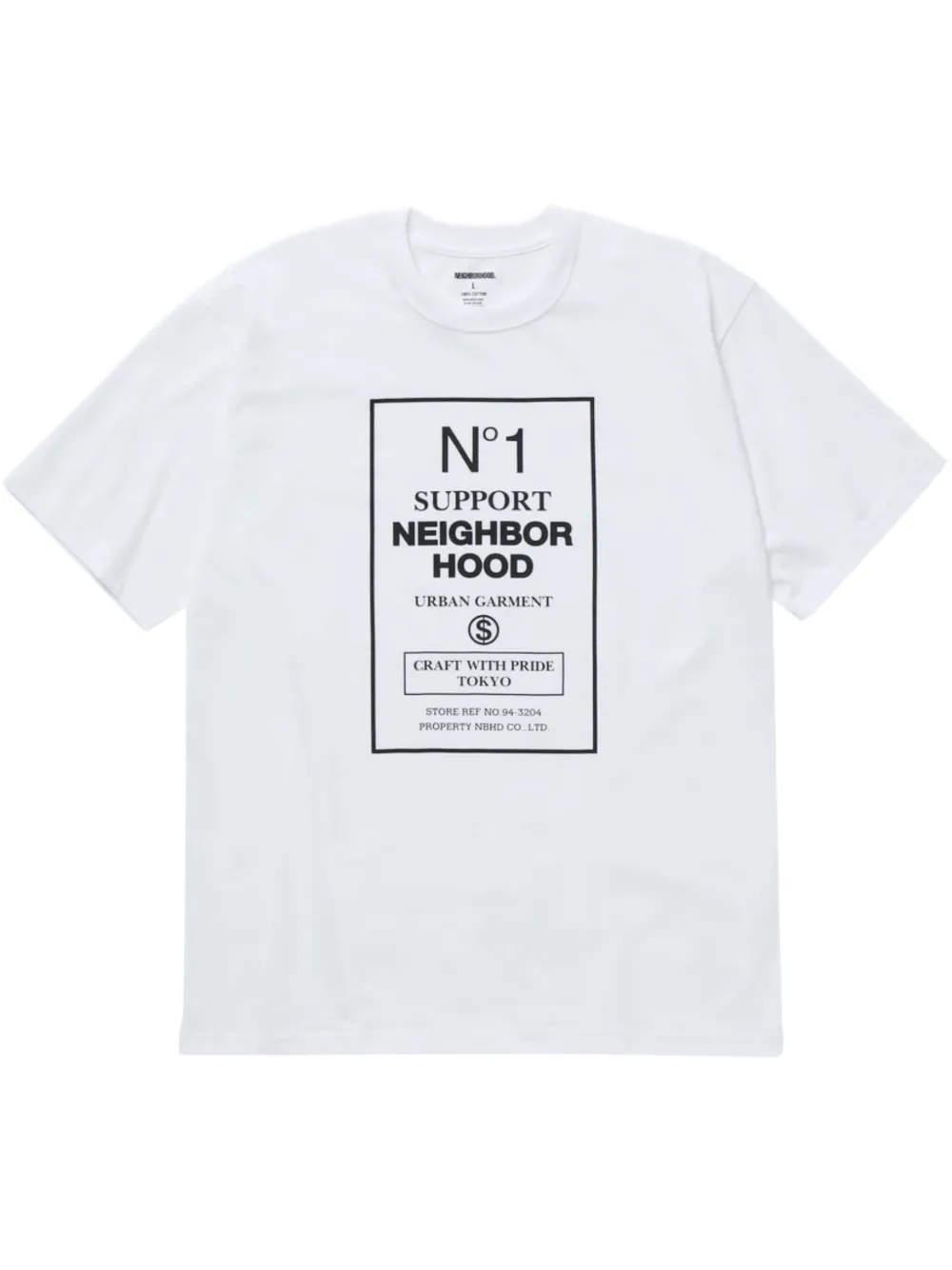 Neighborhood T-shirt met grafische print Wit