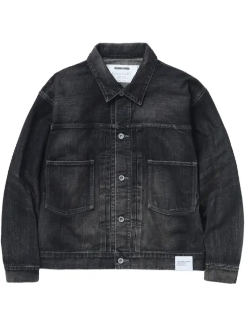 Neighborhood logo-patch denim jacket