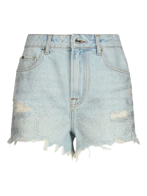 LIU JO shorts de mezclilla con detalles de strass