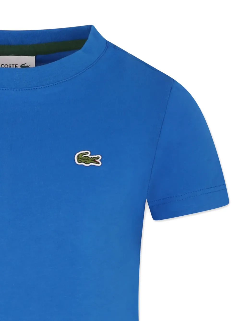 Lacoste Kids T-shirt met logopatch Blauw