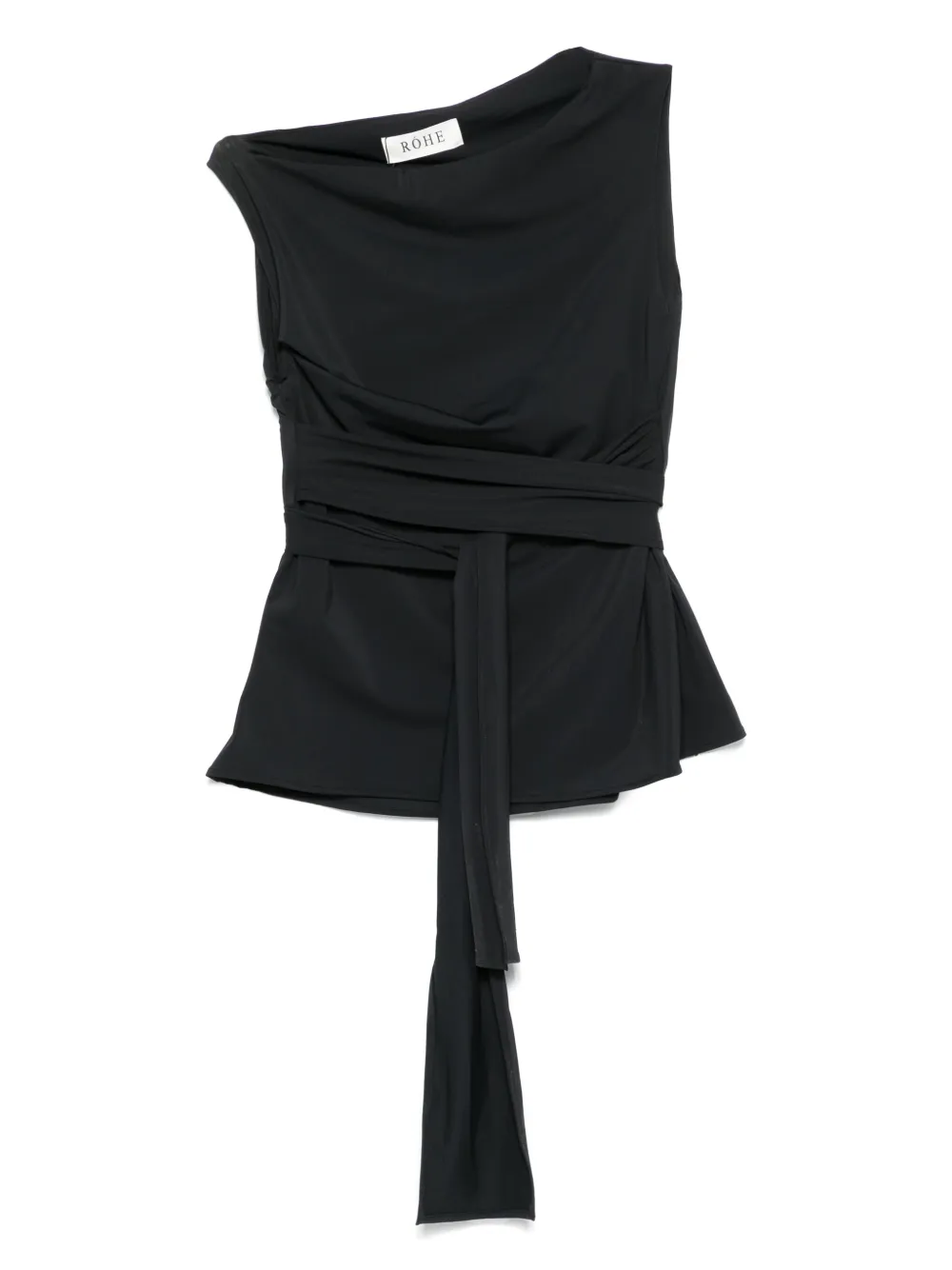 Róhe one-shoulder top | Black | Image 1