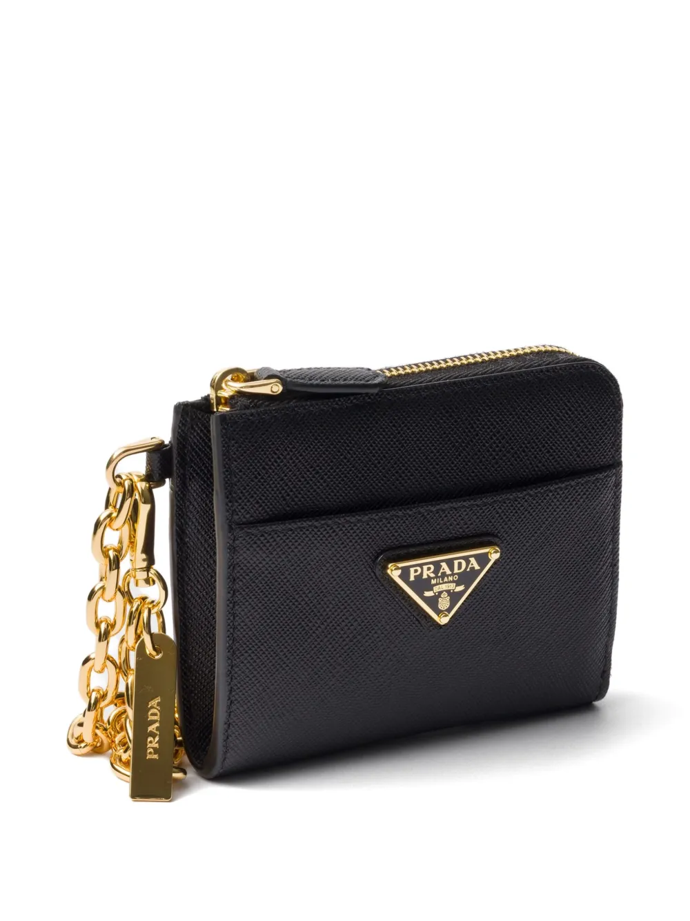 Prada Portemonnee van saffiano leer Zwart