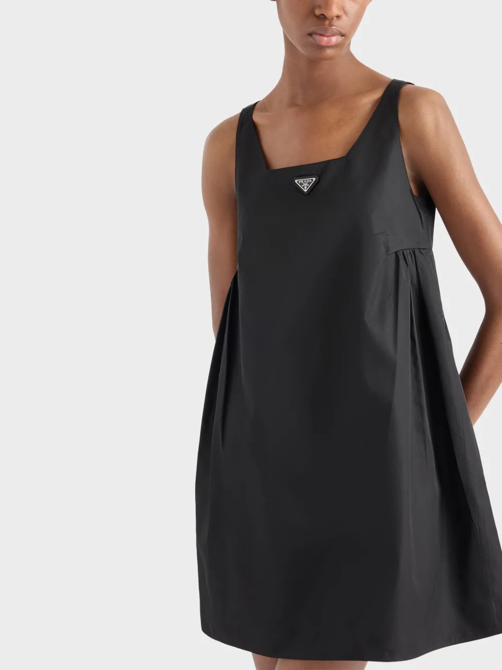 Prada Mini-jurk met logo Zwart