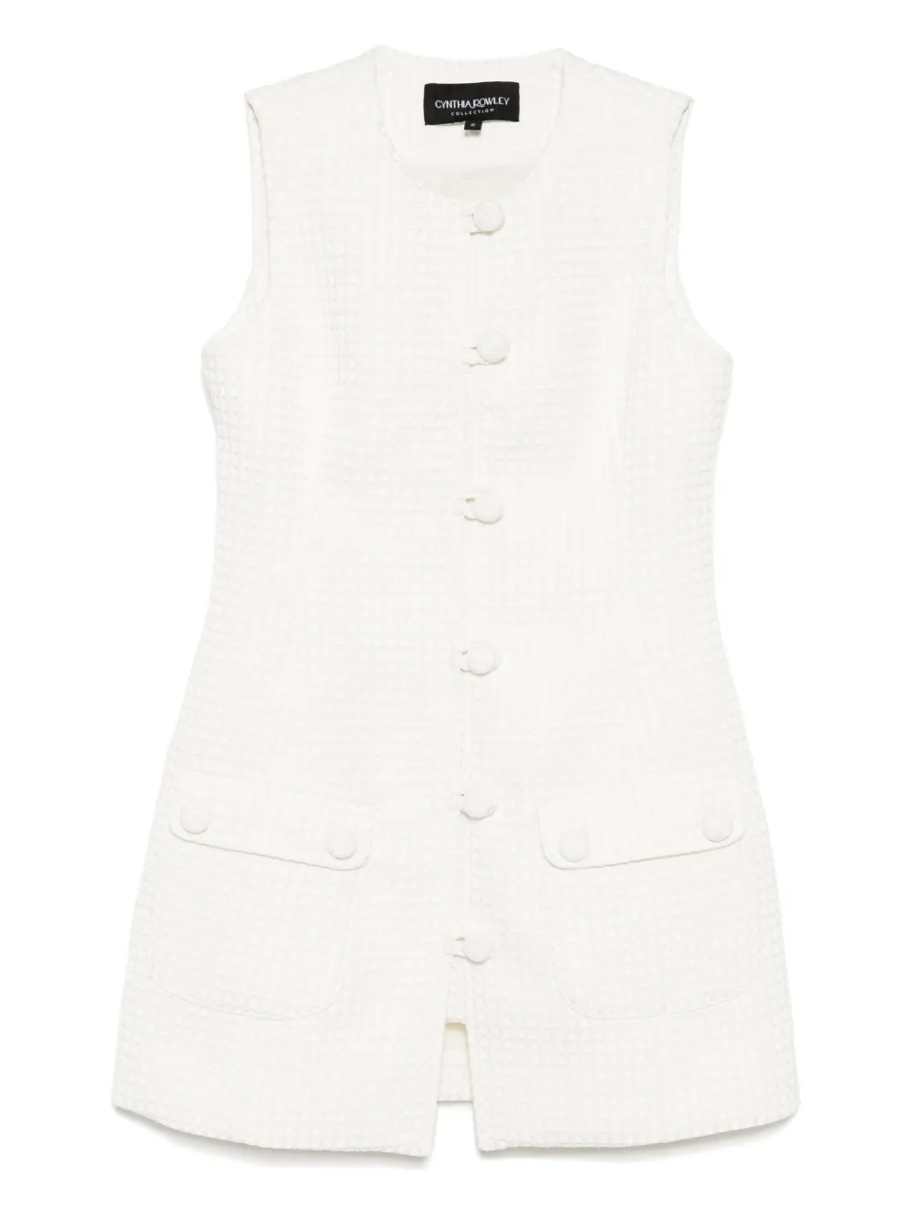 Cynthia Rowley Paige jurk met jacquard Wit