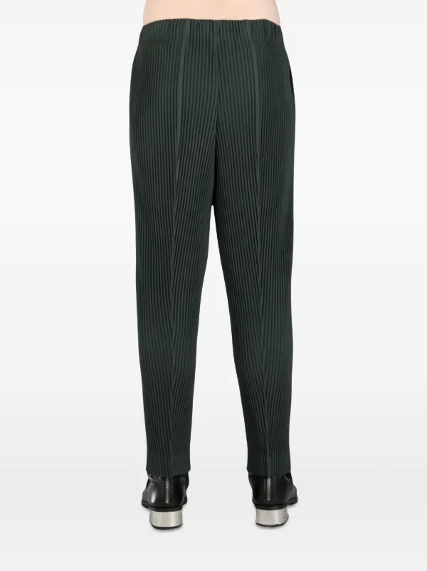 Homme Plissé Issey Miyake Pleated Trousers | Green | FARFETCH AZ