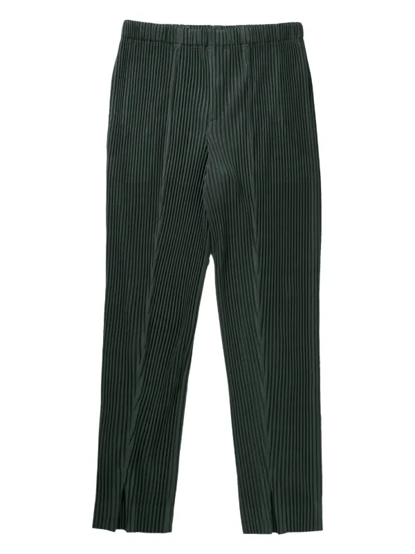 Homme Plissé Issey Miyake Pleated Trousers | Green | FARFETCH AZ