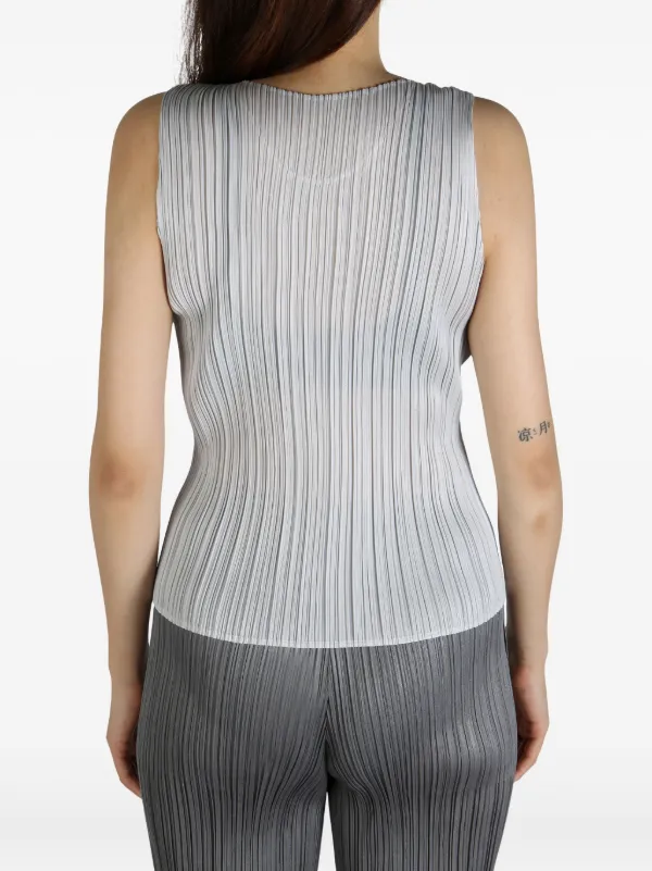 Pleats Please Issey Miyake Pleated Tank Top | グレー
