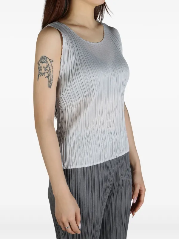 Pleats Please Issey Miyake Pleated Tank Top | グレー
