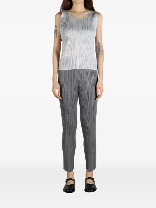 Pleats Please Issey Miyake Pleated Tank Top | グレー