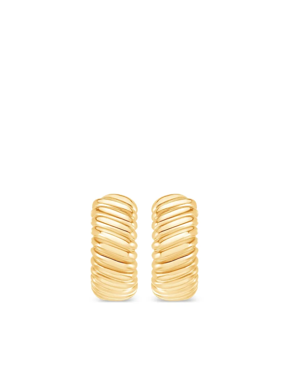 DOWER AND HALL large Twist hoop earring | Gold | Image 1