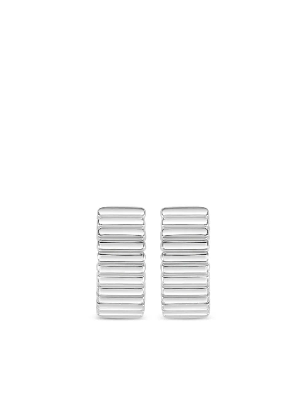 DOWER AND HALL créoles à design nervuré | argent | Image 1