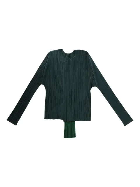 Pleats Please Issey Miyake long sleeve cardigan