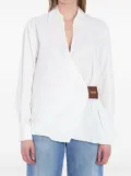 LOEWE poplin draped shirt - White