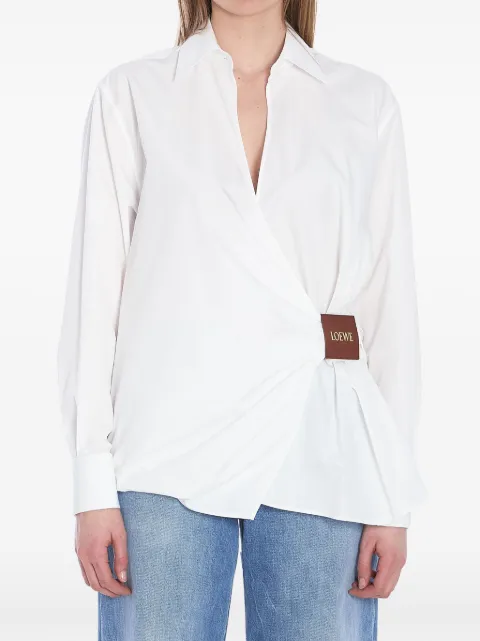 LOEWE poplin draped shirt