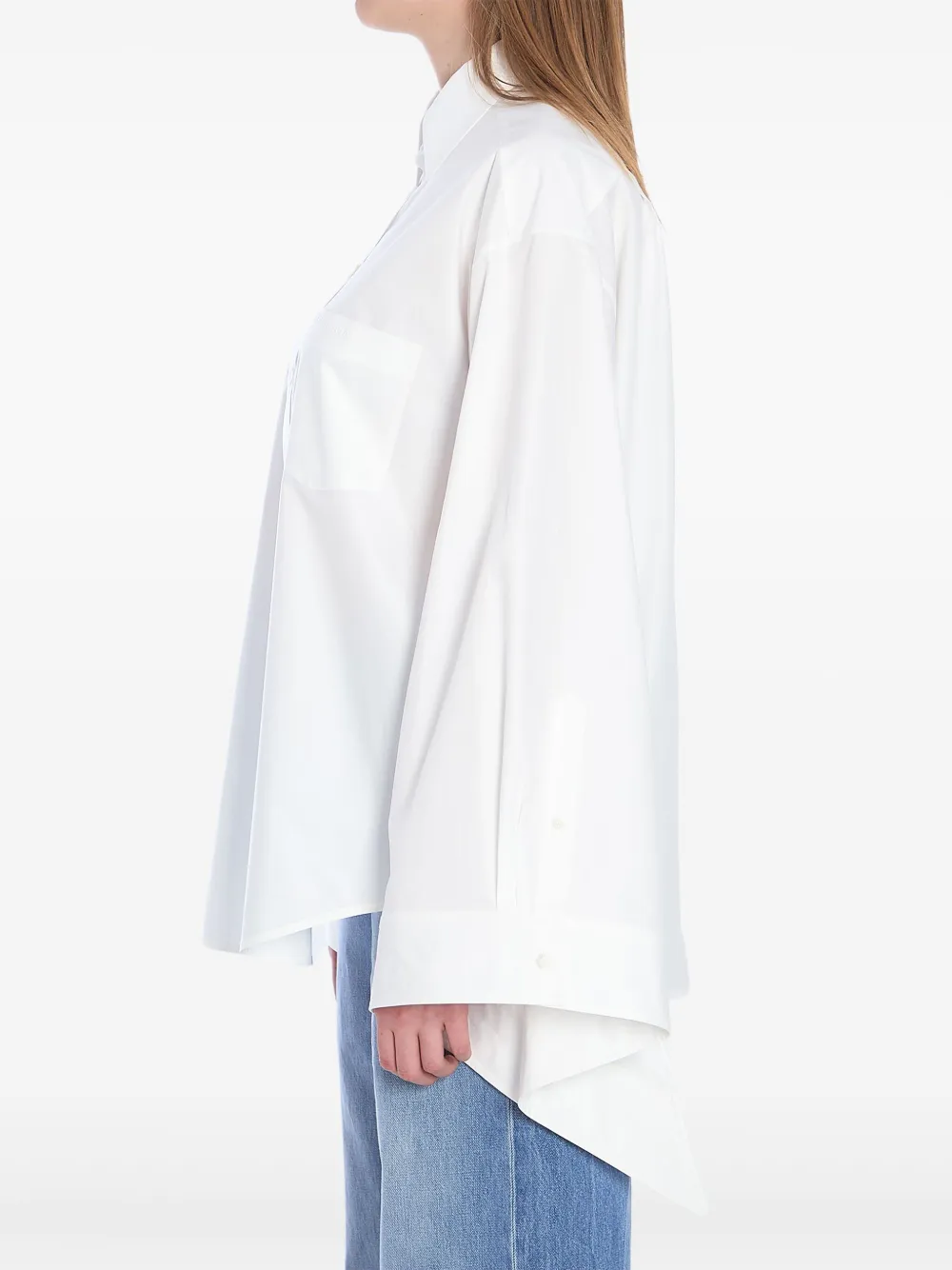 Balenciaga Blouse met gestrikte cuffs - Wit