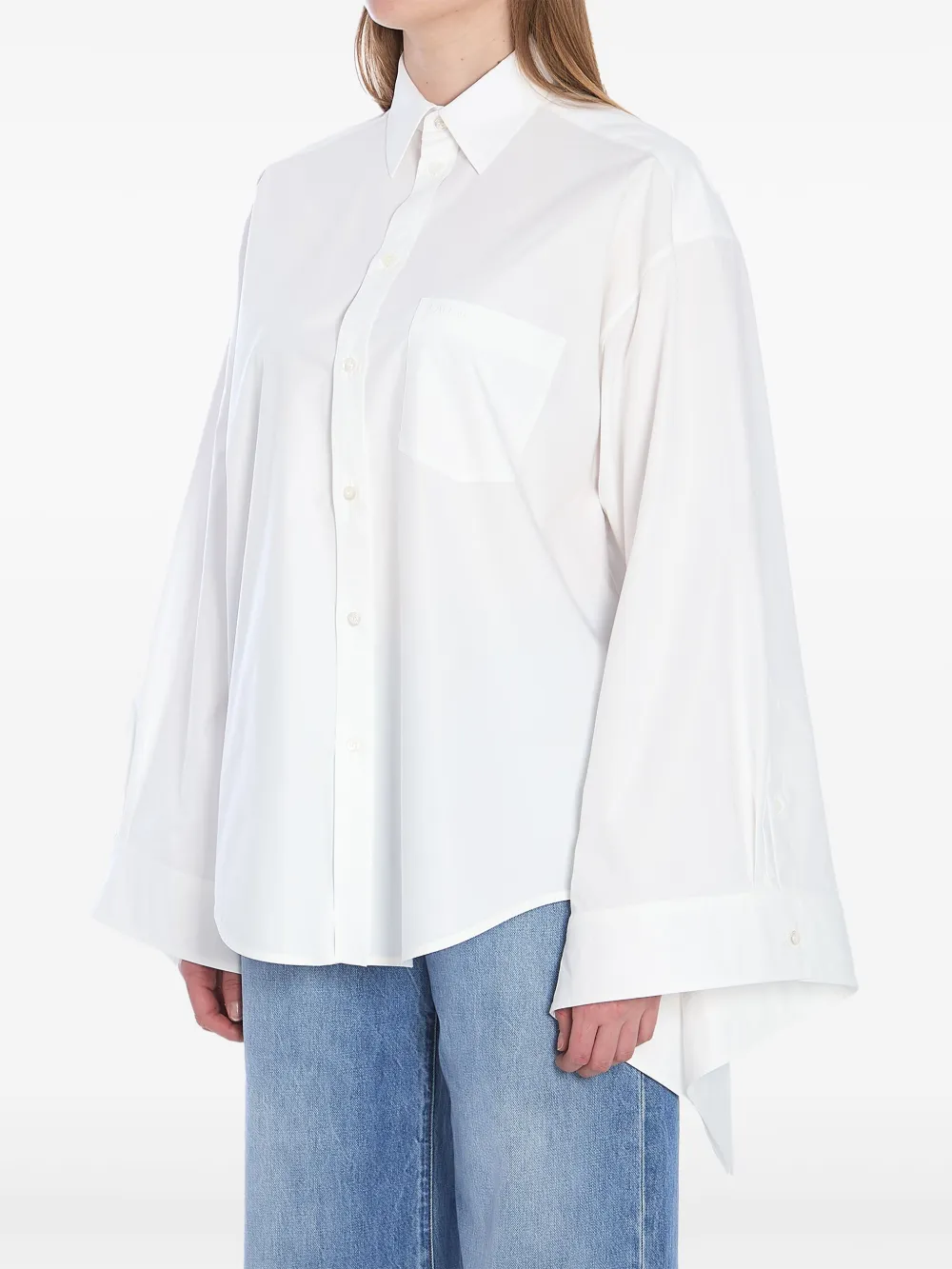 Balenciaga Blouse met gestrikte cuffs Wit