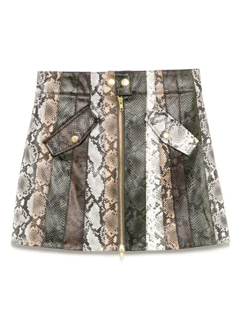 Cynthia Rowley falda con efecto de piel de serpiente