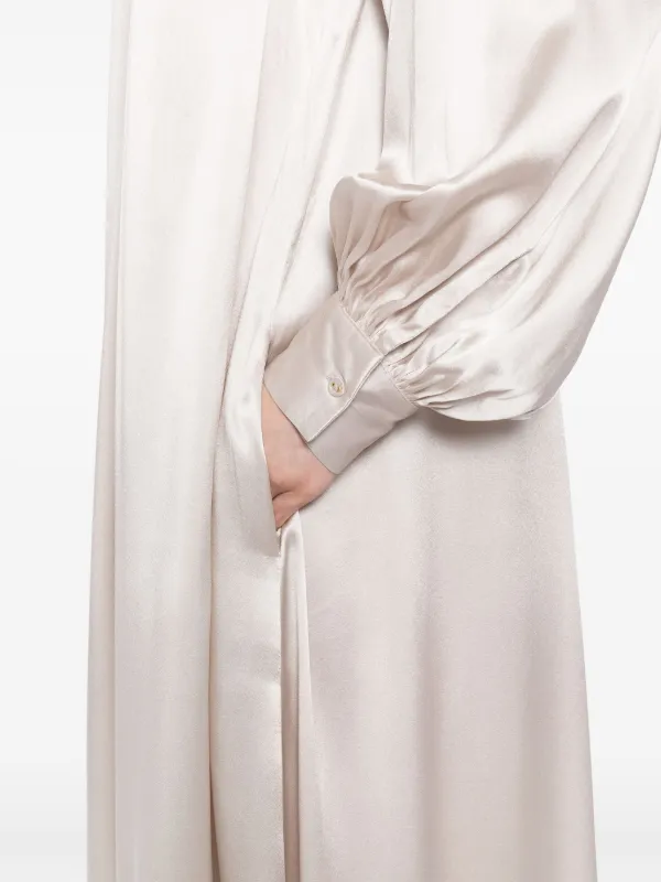 Monroe Silk Charmeuse Dress Stone / M / Cynthia Rowley