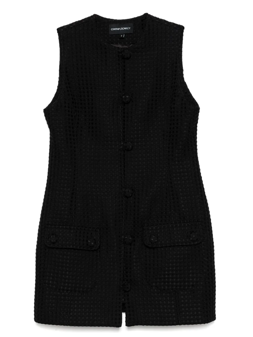Cynthia Rowley Paige jurk met jacquard Zwart