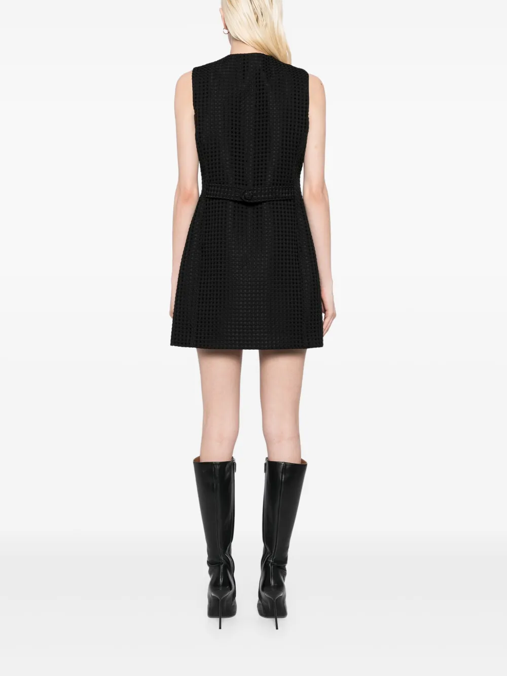 Cynthia Rowley Paige jurk met jacquard Zwart