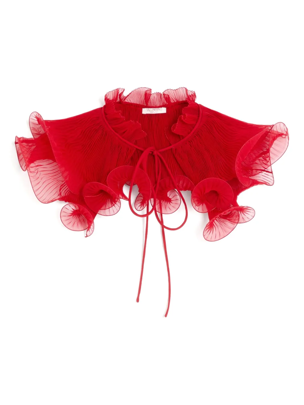 Valentino Garavani Chiffon kraag Rood