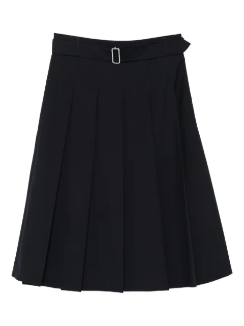 Officine Generale midi Kendra pleated belted skirt