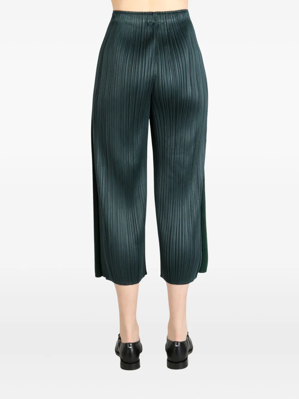 Shop Issey Miyake Wide-leg Trousers In Green