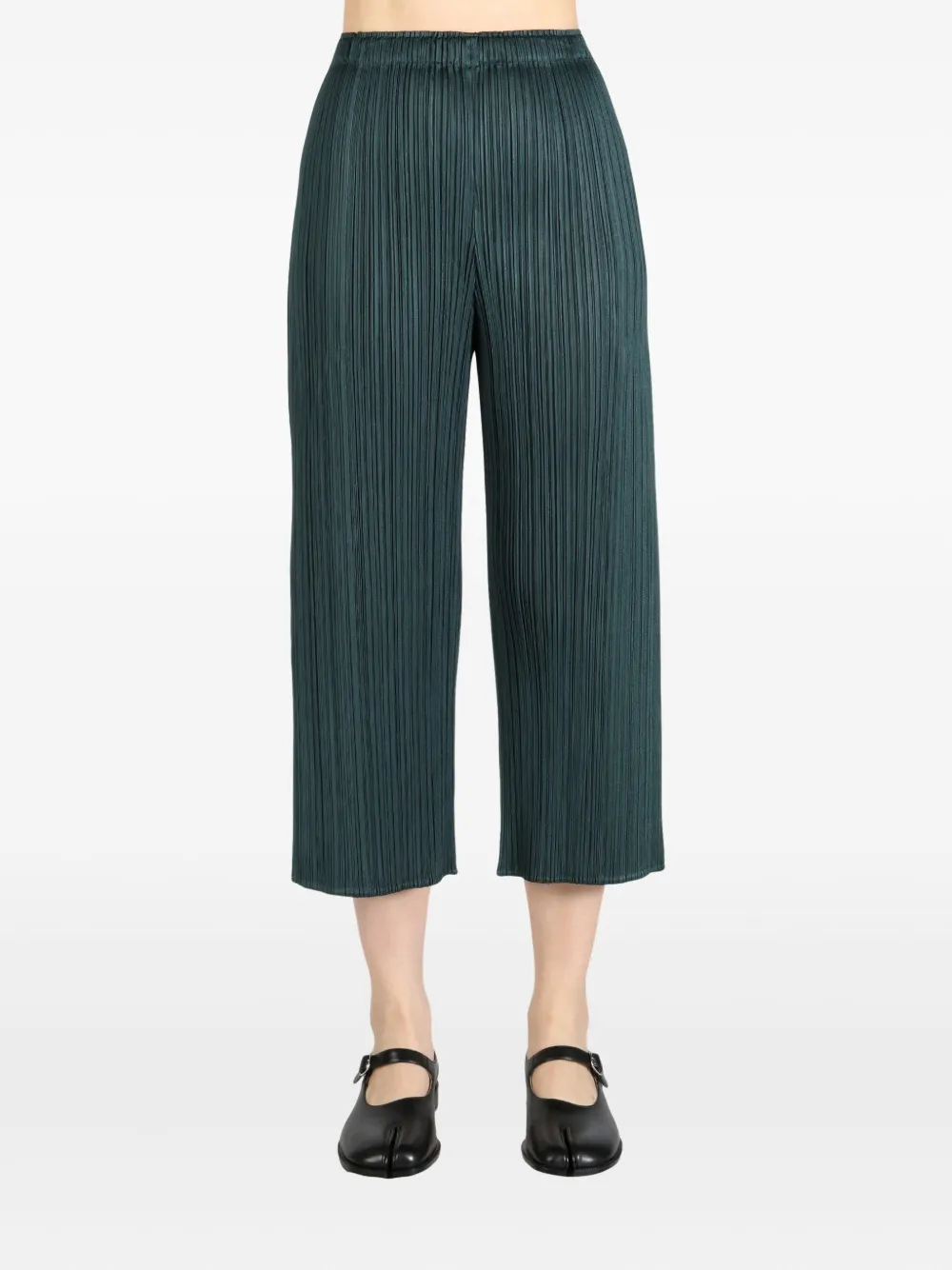 Pleats Please Issey Miyake wide-leg trousers - Groen