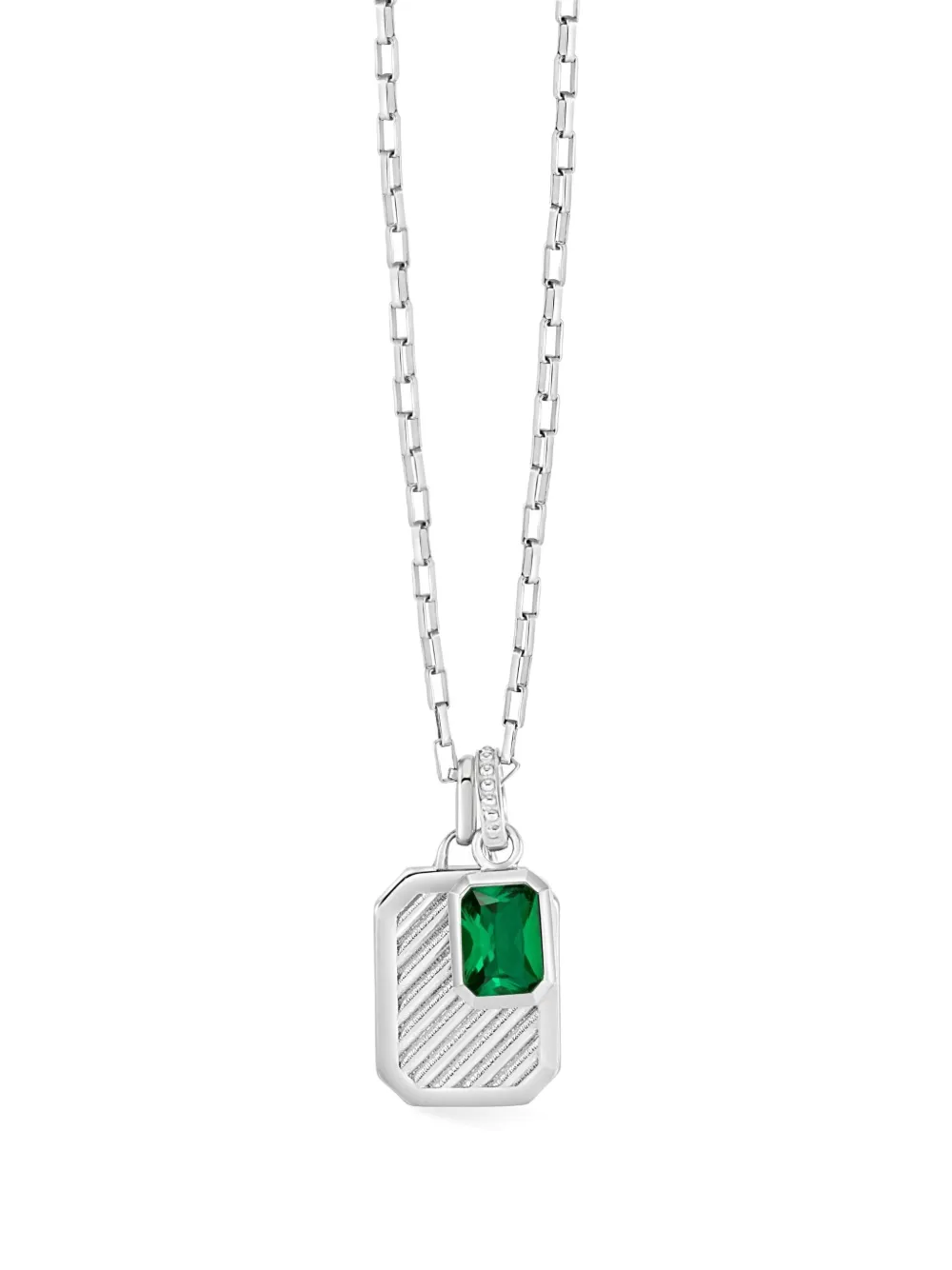 DOWER AND HALL Octagon Humbug Paperclip necklace | Silver | Image 1